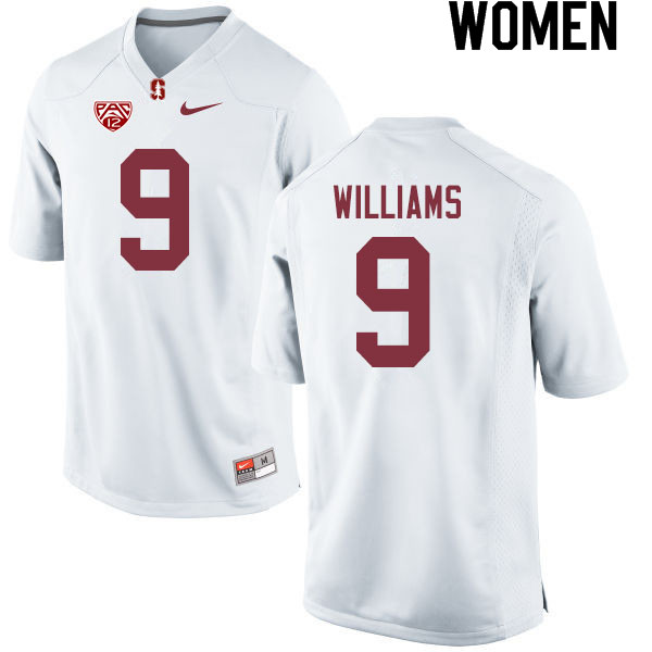 Women #9 Noah Williams Stanford Cardinal College Football Jerseys Sale-White - Click Image to Close